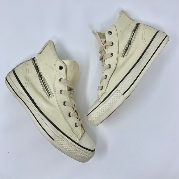 Converse Cream High-Top Sneakers - Picture 1 of 8